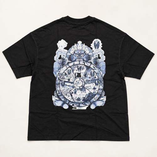 Samsara black T-shirt product photograph 2