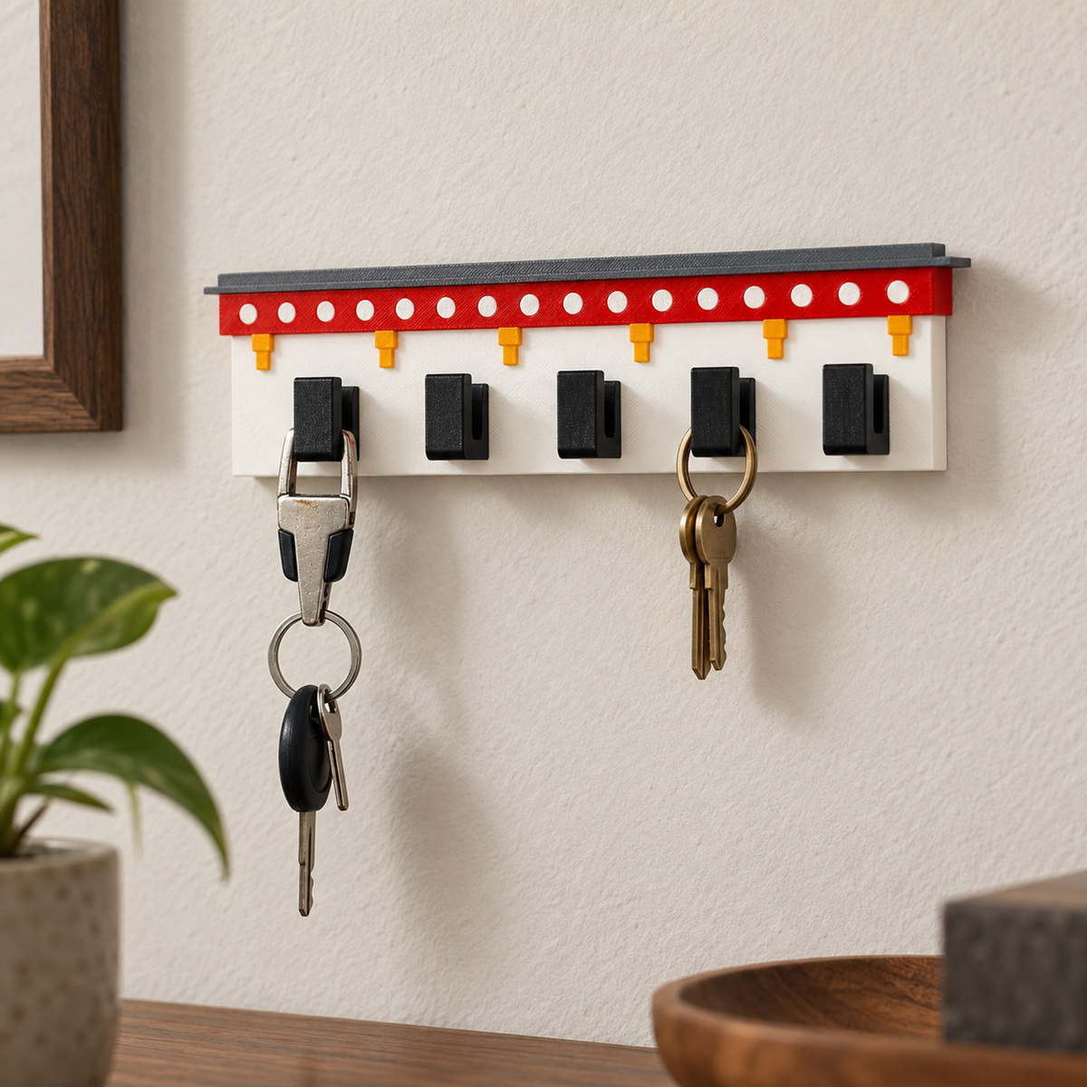 Tibetan wall hook holding keys