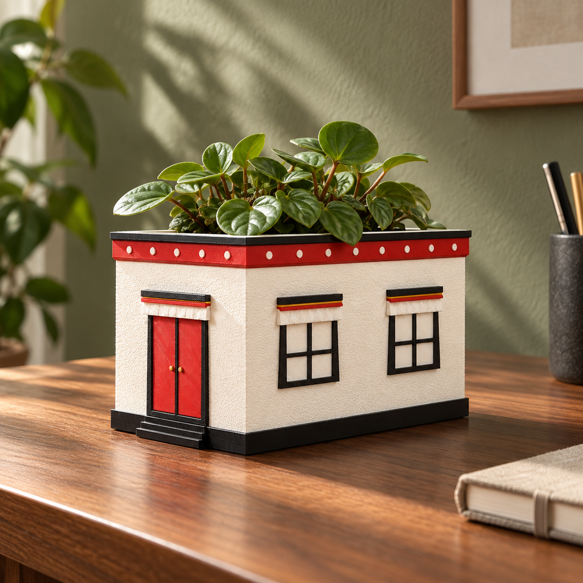 Tibetan Home Planter styled on a desk