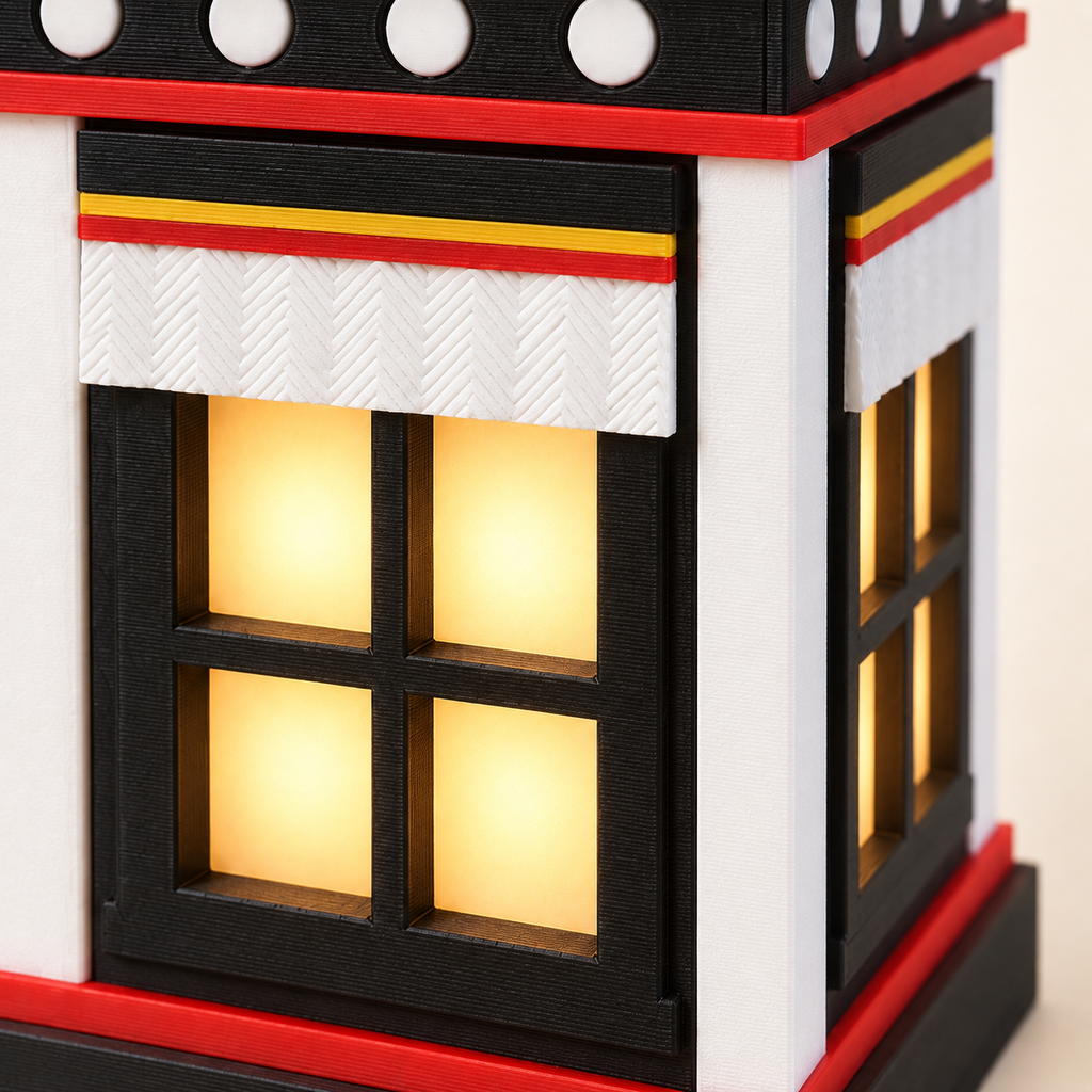 Close-up of Tibetan window details and printed texture